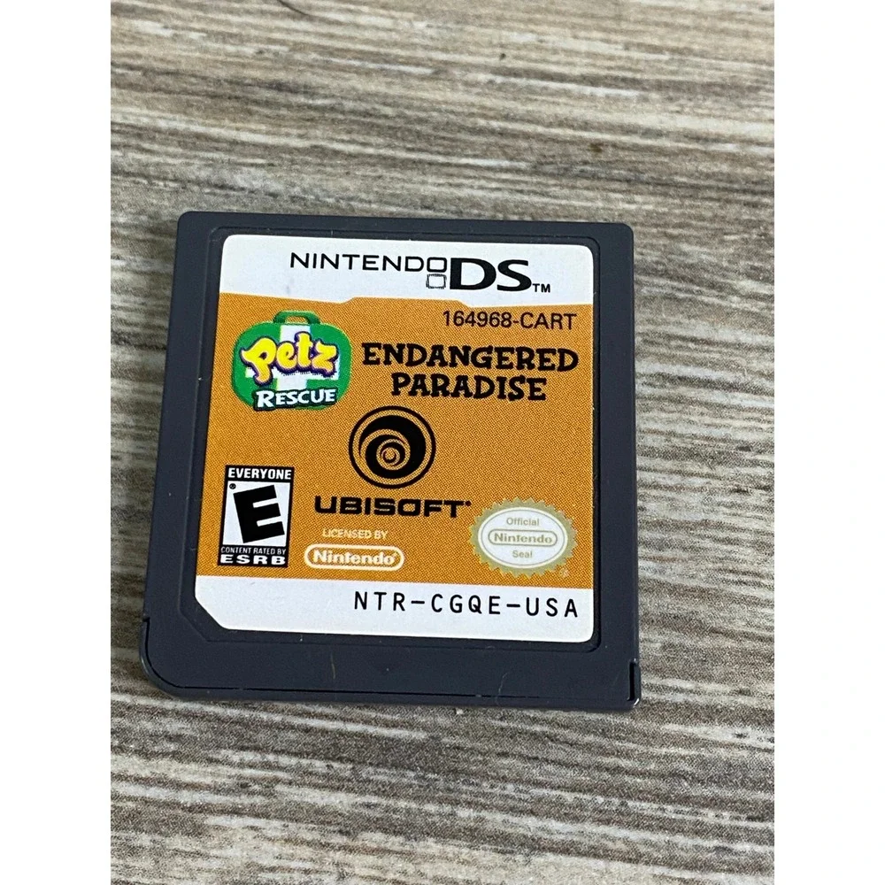Nintendo DS Petz‎ Rescue Endangered Paradise Game Cartridge NTR-CGQE-USA Ubisoft